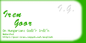 iren goor business card